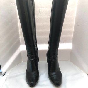 Stuart Weitzman Black Leather Boots; Size 7, 3" Heel